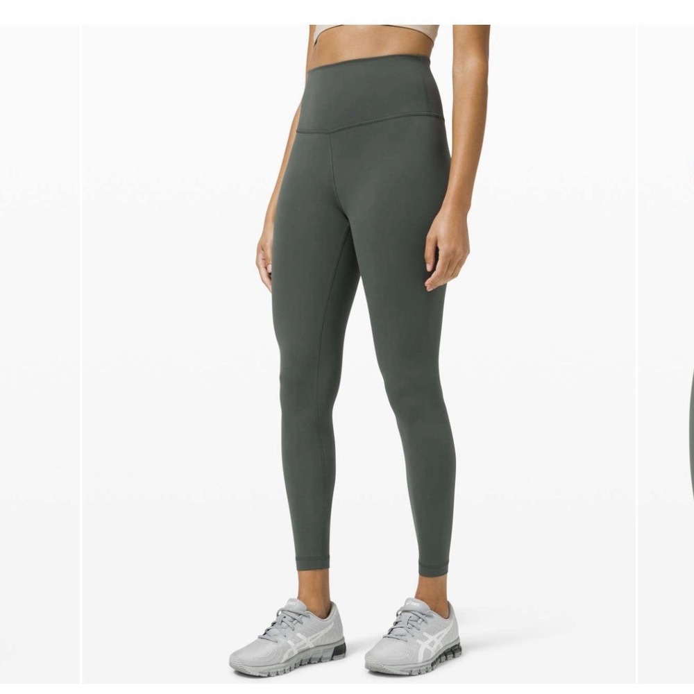 Lululemon‎ Wunder Train High-Rise Tight 25"Dark Olive Green Women Size 2
